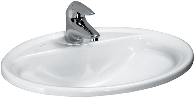 Laufen Pro B Waschbecken 56x44 cm oval Einbauwaschbecken weiß H8139510001041