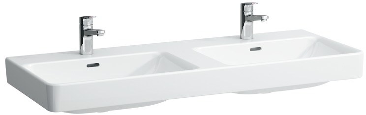 Laufen Pro S Waschbecken 120x46 cm rechteckig Klassisch-Doppelt weiß H8149660001041