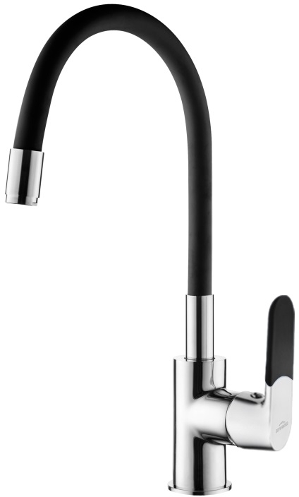 Invena Joga küchenarmatur stehend chrom-schwarz BZ-32-L04