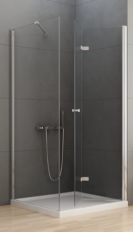 New Trendy New Soleo Dusche 100x90 cm rechteckig chrom Glanz/durchsichtiges Glas D-0154A/D-0088B