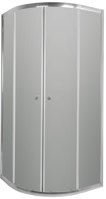 Invena Vitoria Dusche 90x90 cm halbrund chrom Glanz/Graphitglas AK-49-197