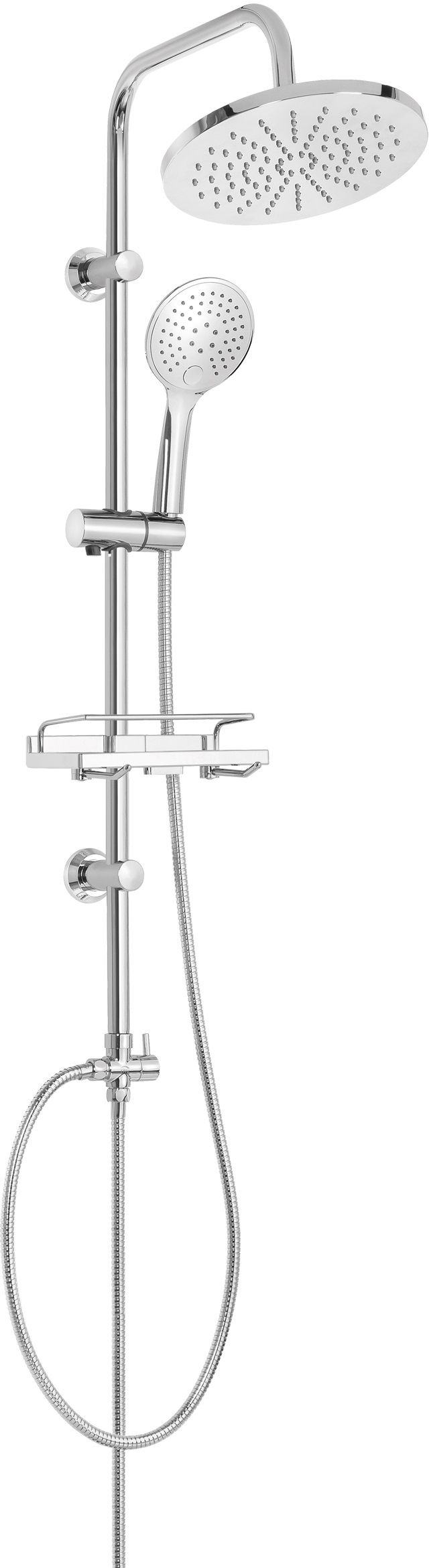 Invena Corso Duschset Wandmontage mit Regenbrause chrom AU-23-001