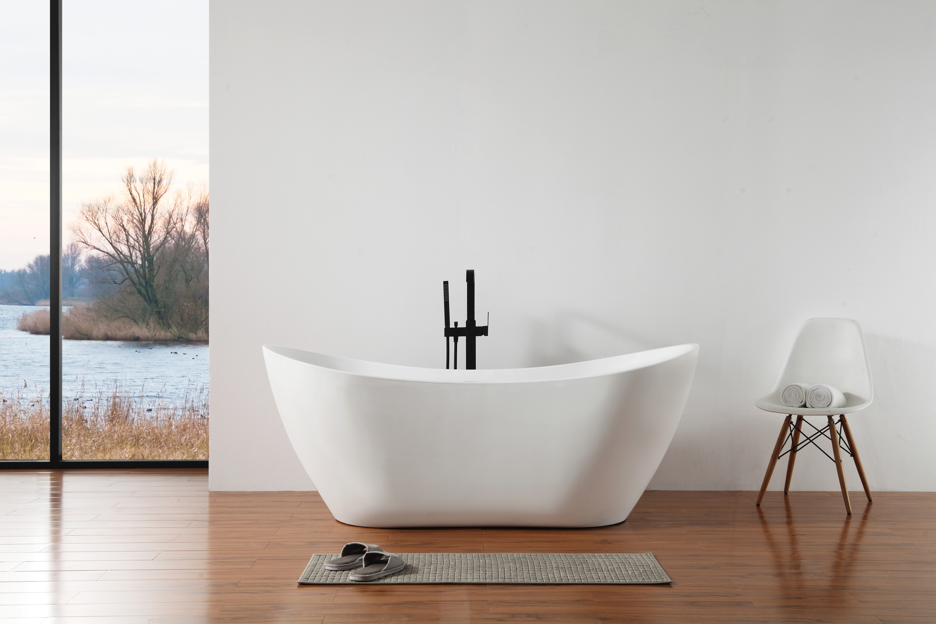 Hagser Clara Freistehende Badewanne 180x80 cm oval weiß HGR70000012