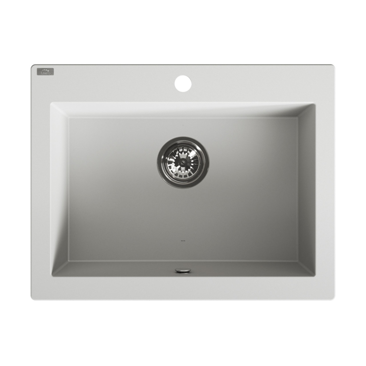 Laveo Komodo granitspüle 63.5x49 cm weiß SBK 610T