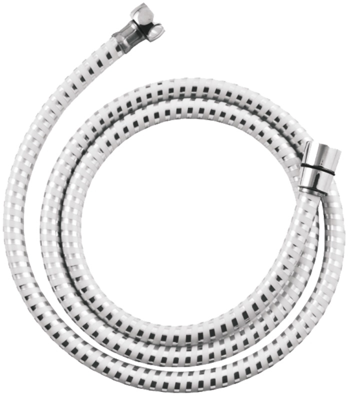 Invena Duschschlauch 150 cm chrom-weiß AW-30-J02
