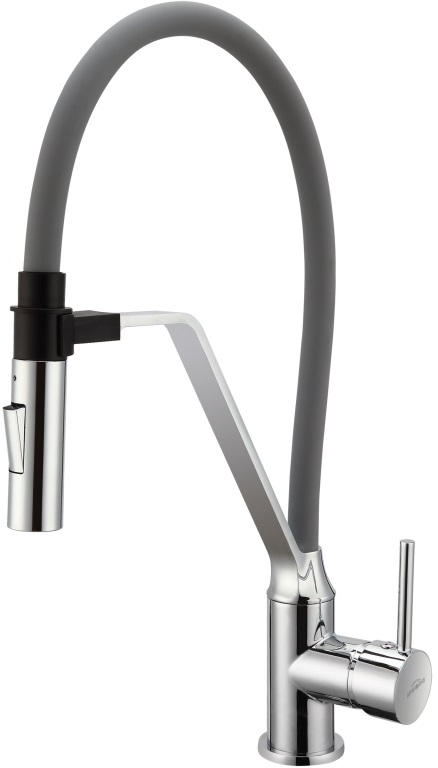 Invena Terra küchenarmatur stehend chrom-grafit/grau BZ-54-L05