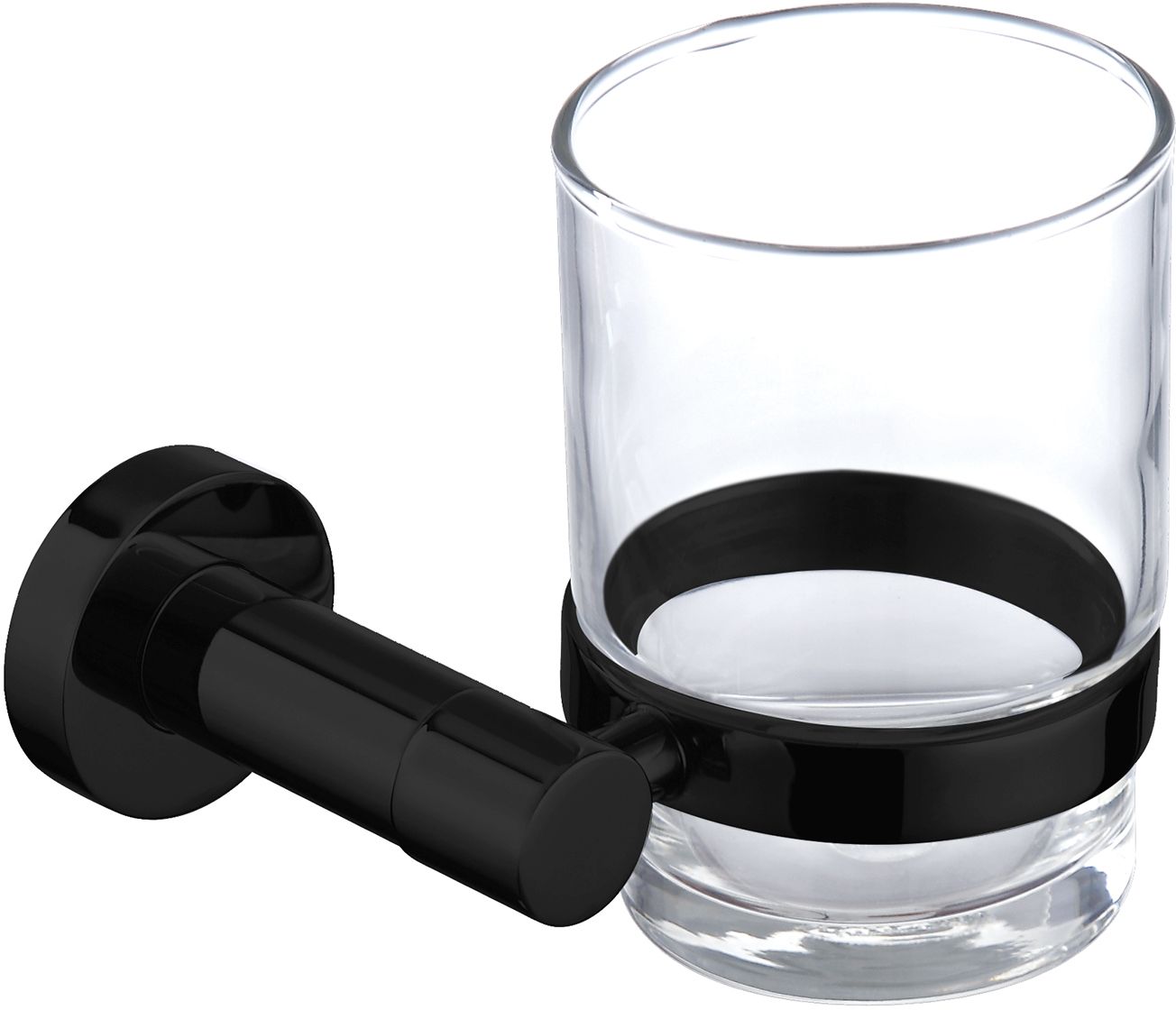 Omnires Modern Project Zahnputzbecher schwarz-transparent MP60320BL