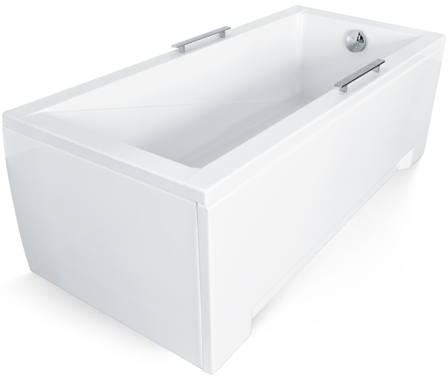 Set Rechteckige Badewanne Besco Modern #WAM-130-MO, Badewannenverkleidung Besco #OAP-130-UNI