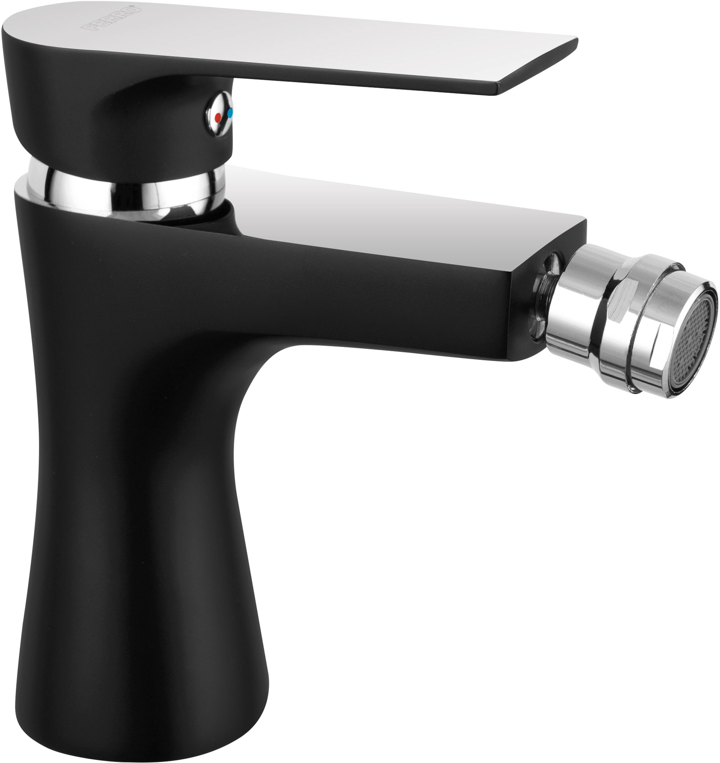Ferro Algeo Square Black bidet-wasserhahn stehend chrom-schwarz BAQ6BLC