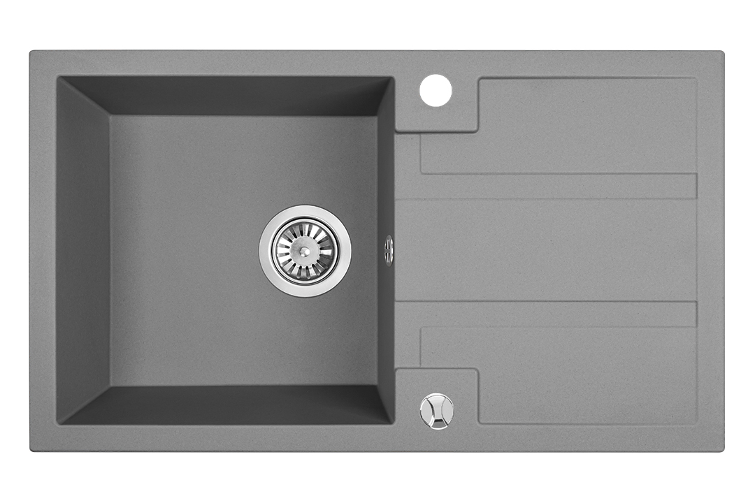 Laveo Barbados Granitspüle 76x44 cm grau/graphit/onyx SBB511T