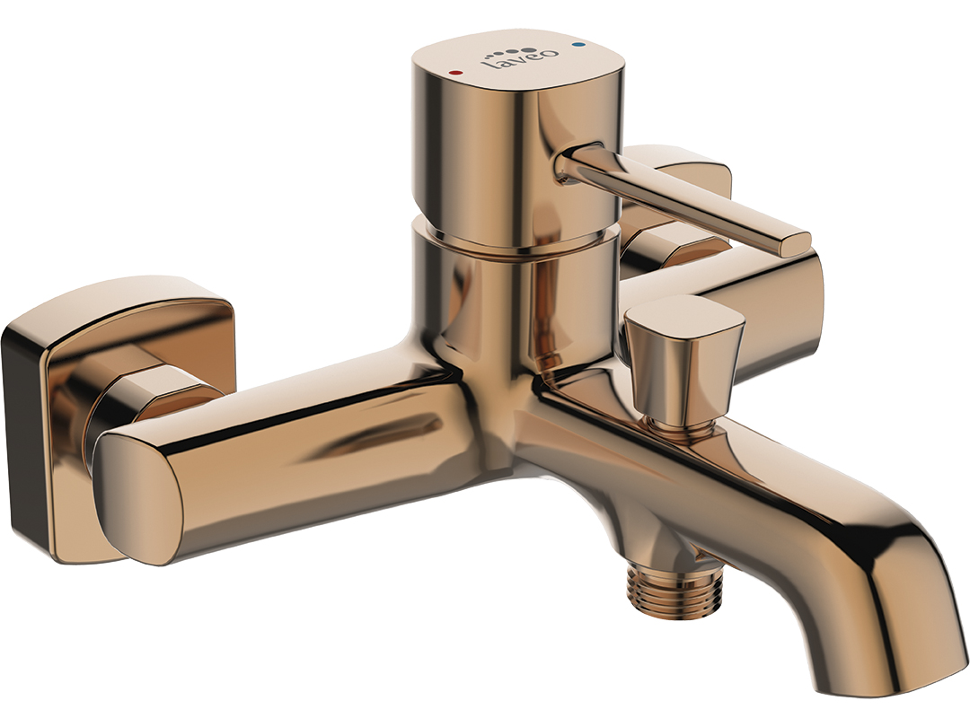 Laveo Pola badewannen- und duscharmatur Wand gold BAP810D