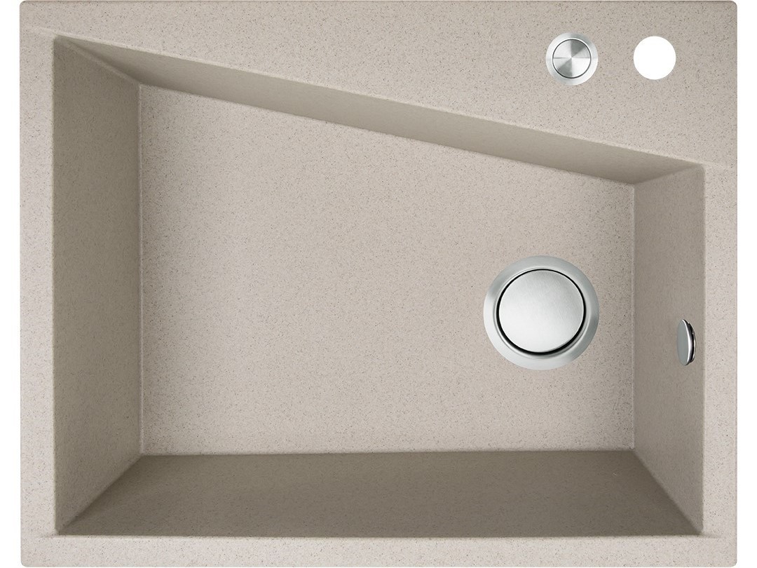 Laveo Grenada granitspüle 60x48 cm beige SBG410T