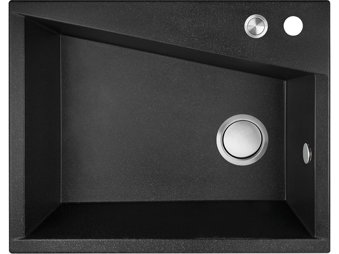 Laveo Grenada Granitspüle 60x48 cm schwarz SBG710T