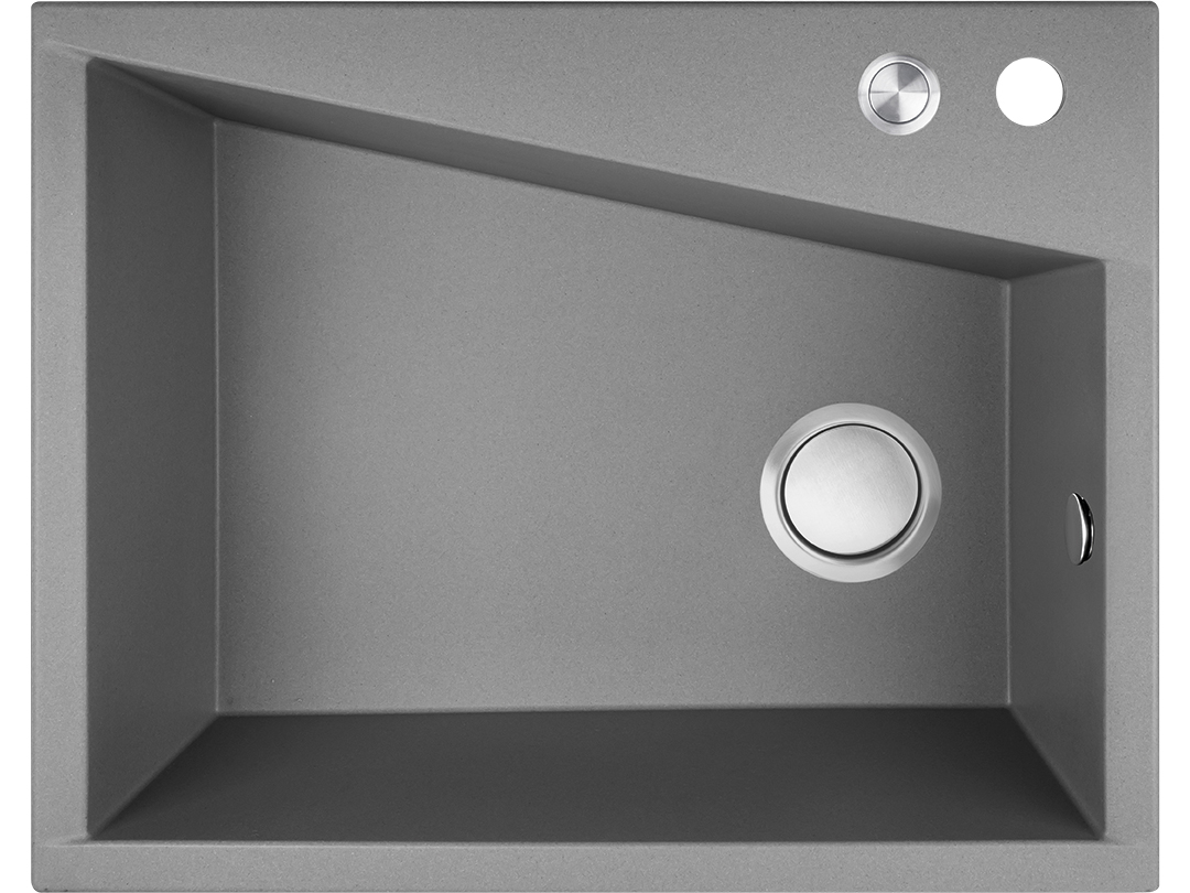 Laveo Grenada Granitspüle 60x48 cm grau/graphit/onyx SBG510T