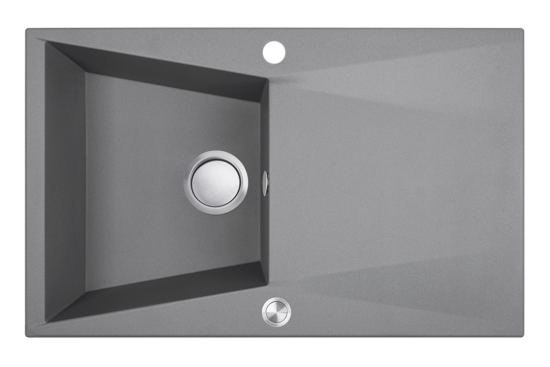 Laveo Grenada granitspüle 78x48 cm grau/graphit/onyx SBG511T