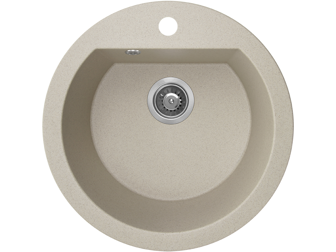 Laveo Dafne granitspüle 51x51 cm beige SBD480T