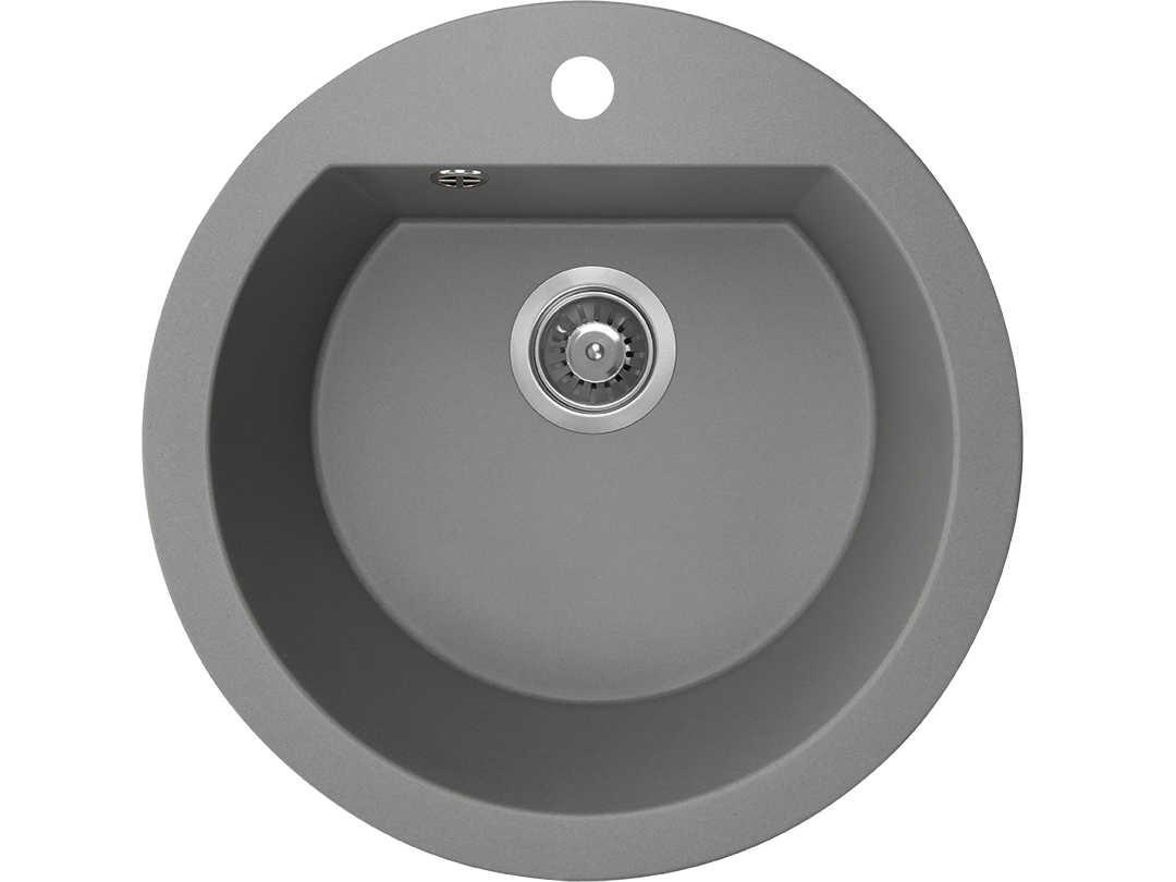 Laveo Dafne granitspüle 51x51 cm grau/graphit/onyx SBD580T