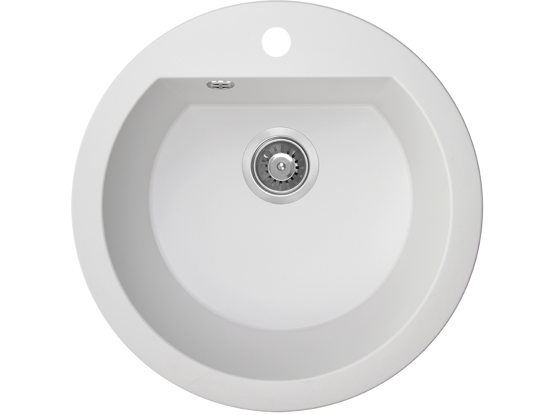 Laveo Dafne granitspüle 51x51 cm weiß SBD680T