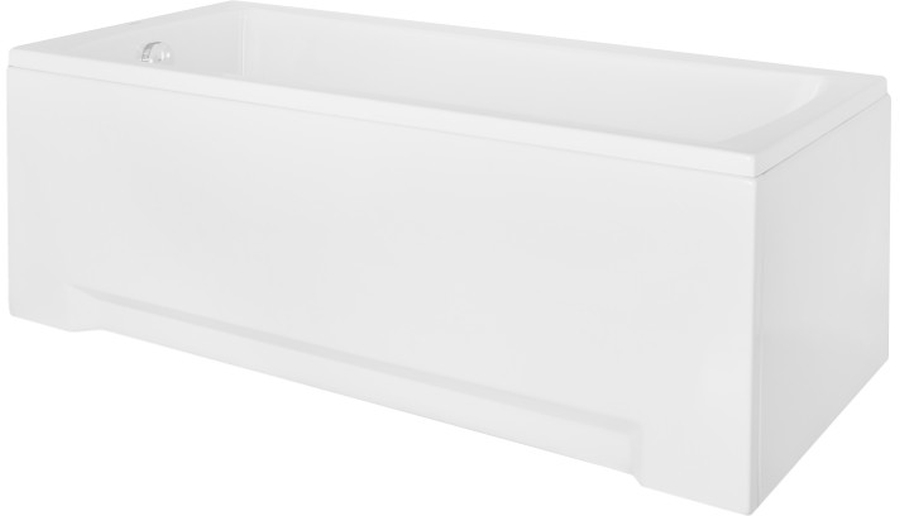 Set Rechteckige Badewanne Besco Optima #WAO-140-PK, Badewannenverkleidung Besco #OAP-140-UNI