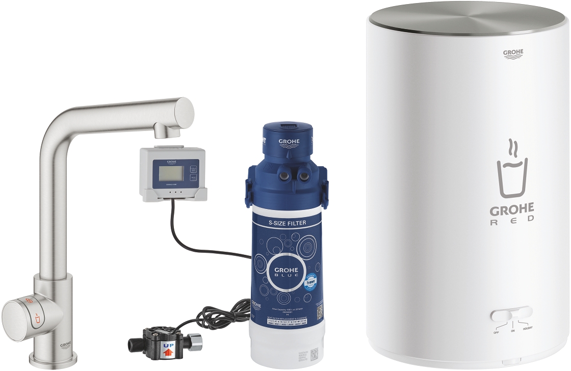 Grohe Red Küchenventil mit Boiler Stehend SuperSteel 30339DC1