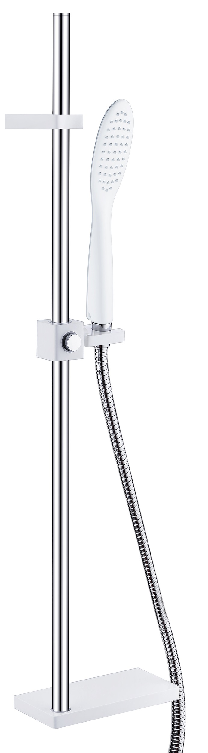 Omnires Siena Duschset Wandmontage chrom-weiß SIENA-SCRB