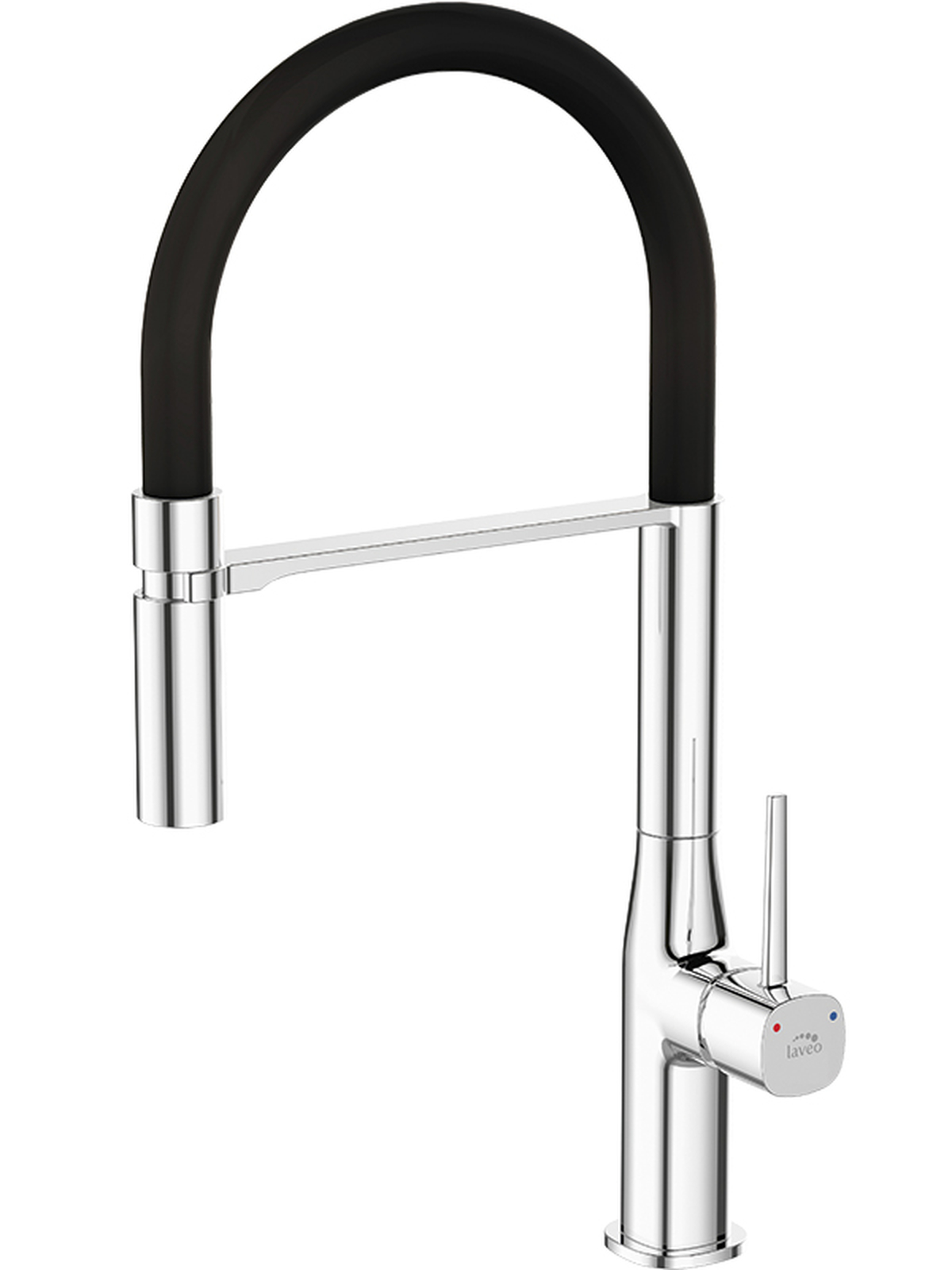 Laveo Pola küchenarmatur stehend chrom-schwarz BAP778D