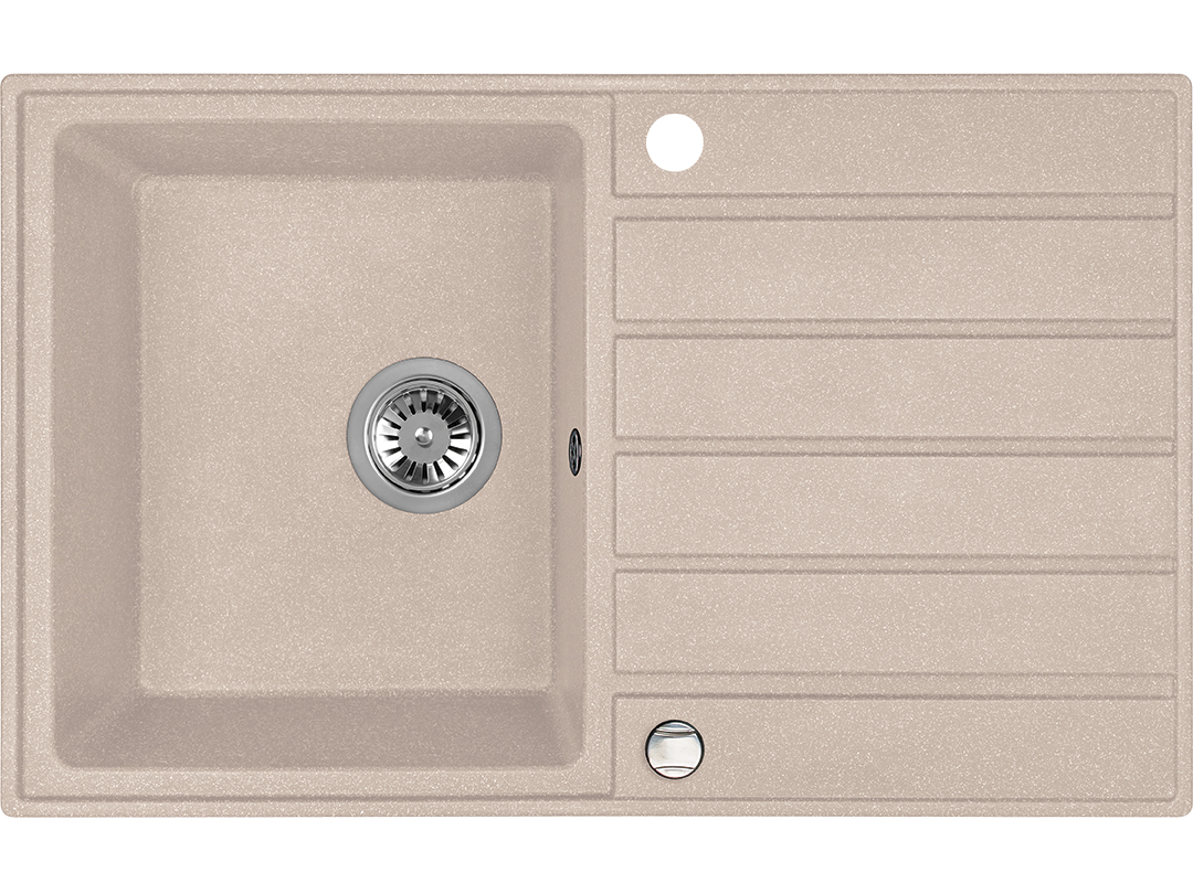 Laveo Margarita Granitspüle 79x49 cm beige SBM411T