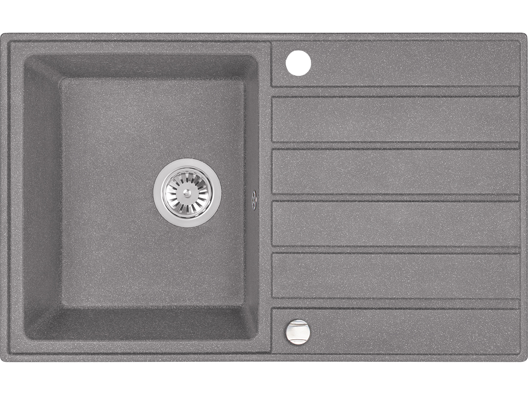 Laveo Margarita granitspüle 79x49 cm grau/graphit/onyx SBM511T