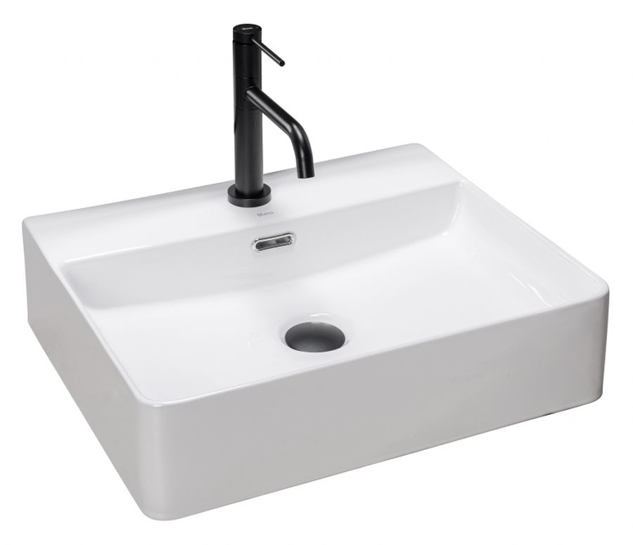 Rea Gina Waschbecken 59x43.5 cm rechteckig Aufsatzwaschbecken weiß REA-U0677