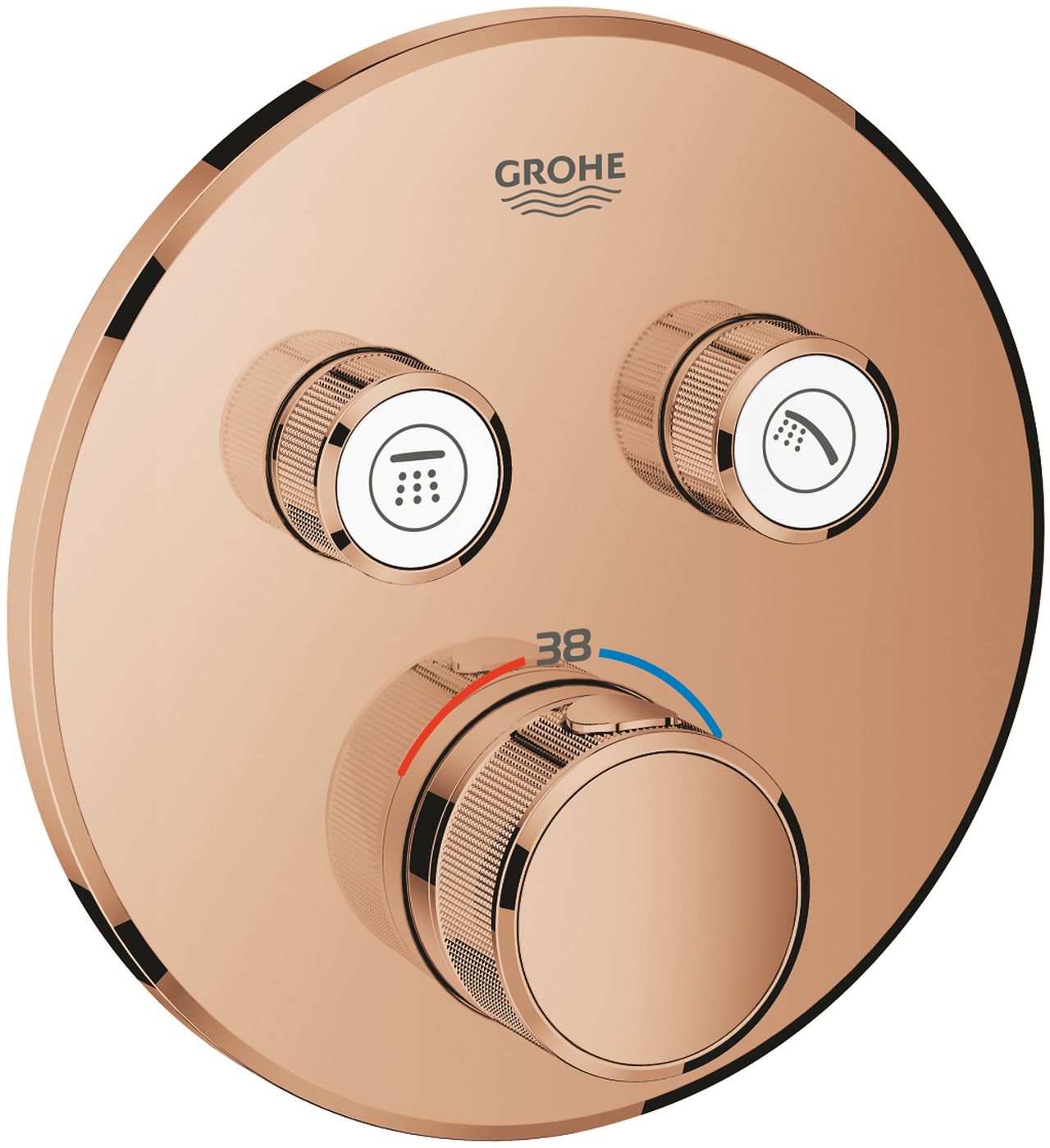 Grohe Grohtherm SmartControl Badewannen- und Duscharmatur Unterputz mit Thermostat Warm Sunset 29119DA0