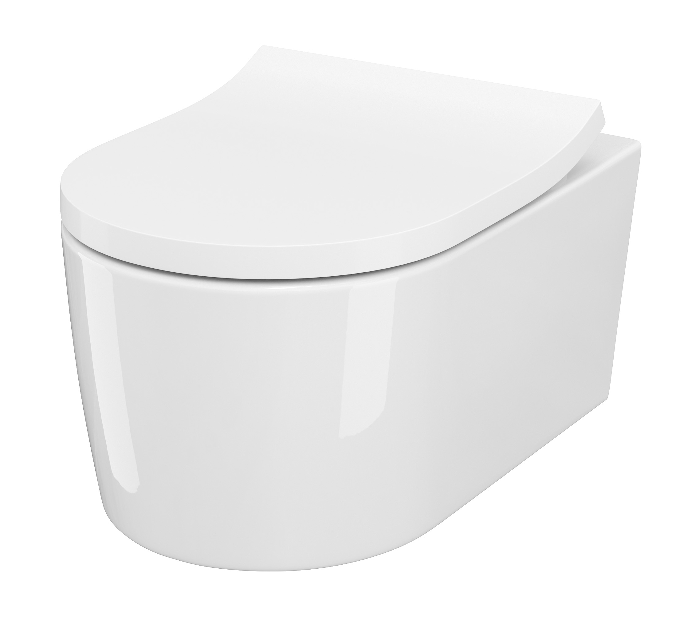 Cersanit Inverto WC-Becken mit Absenkautomatik-Sitz hängend Spülrandlos mit Wirbelspülung weiß S701-419