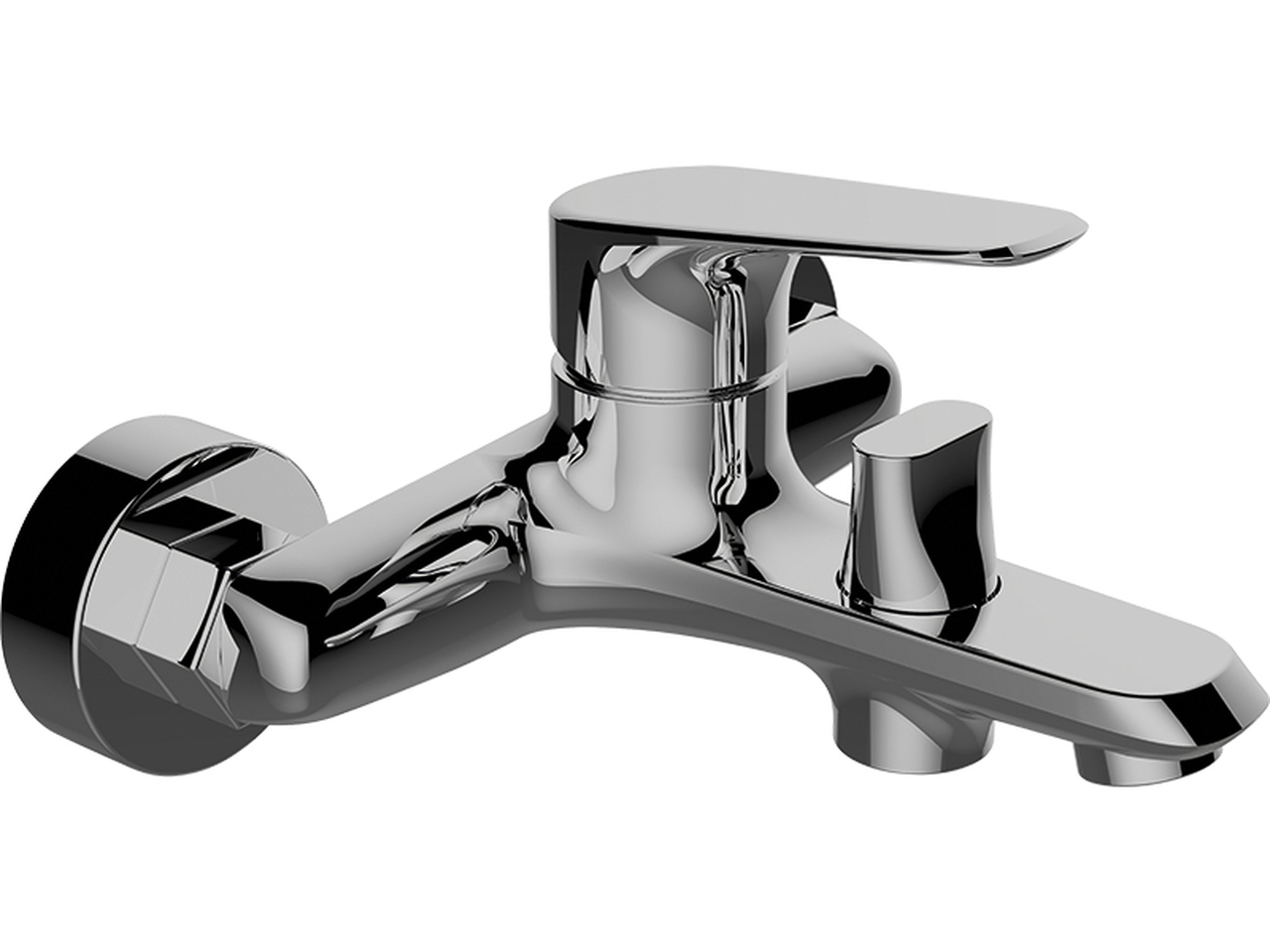 Laveo Rondo badewannen- und duscharmatur Wand chrom BLX010D