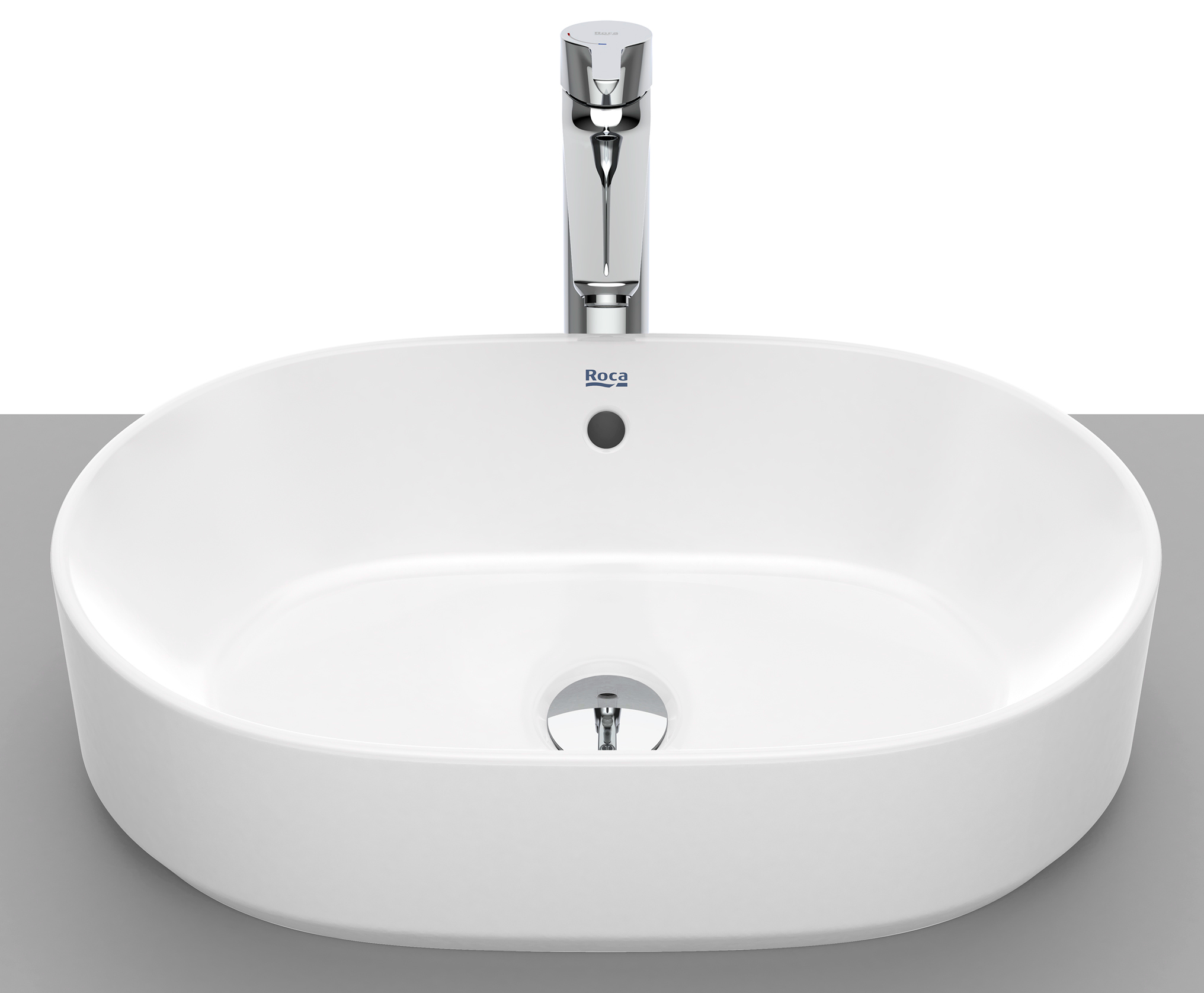 Roca Gap Waschbecken 55x39 cm oval Aufsatzwaschbecken weiß A3270Y1000