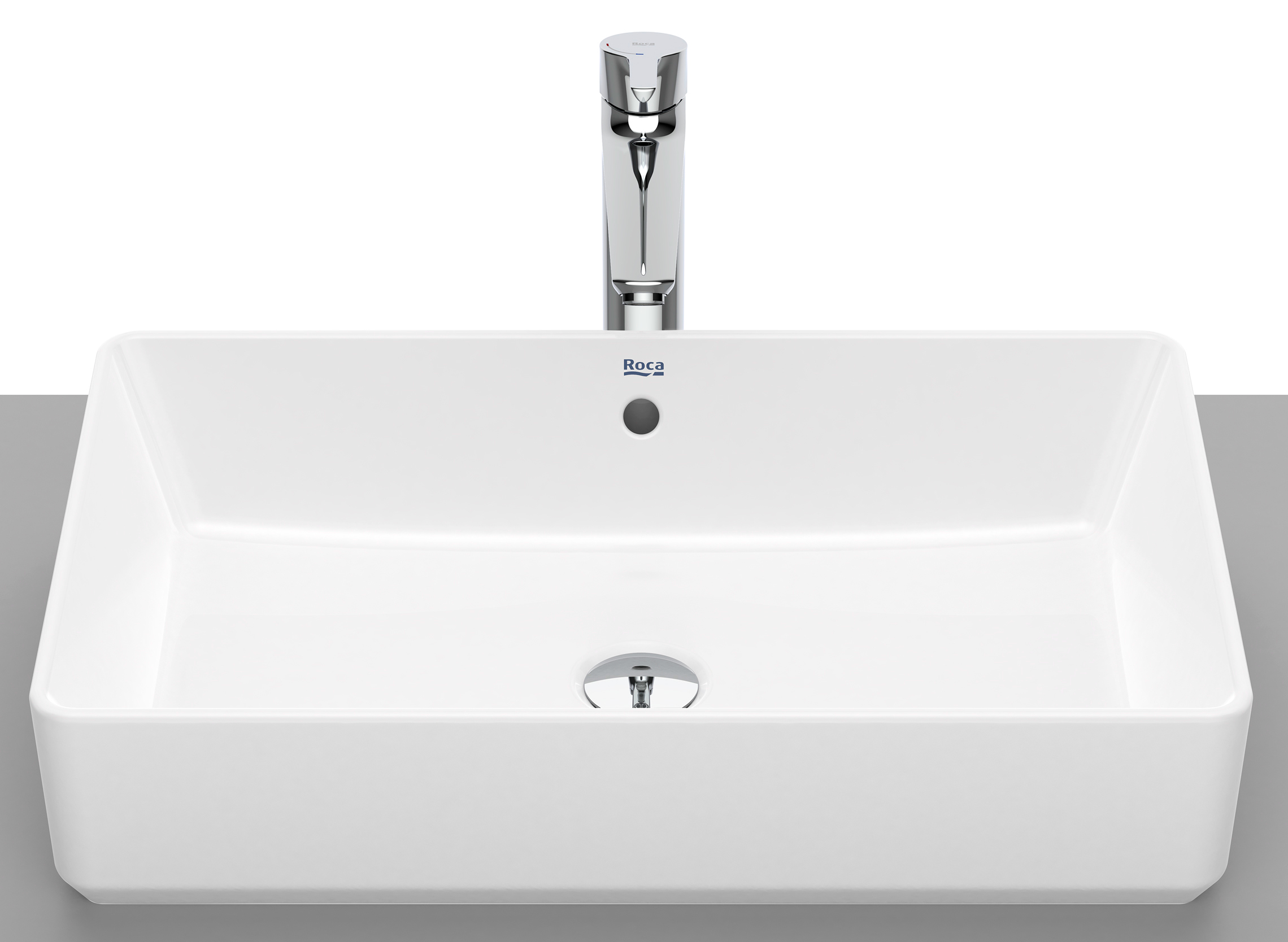 Roca Gap Waschbecken 60x37 cm rechteckig Aufsatzwaschbecken weiß A3270Y2000