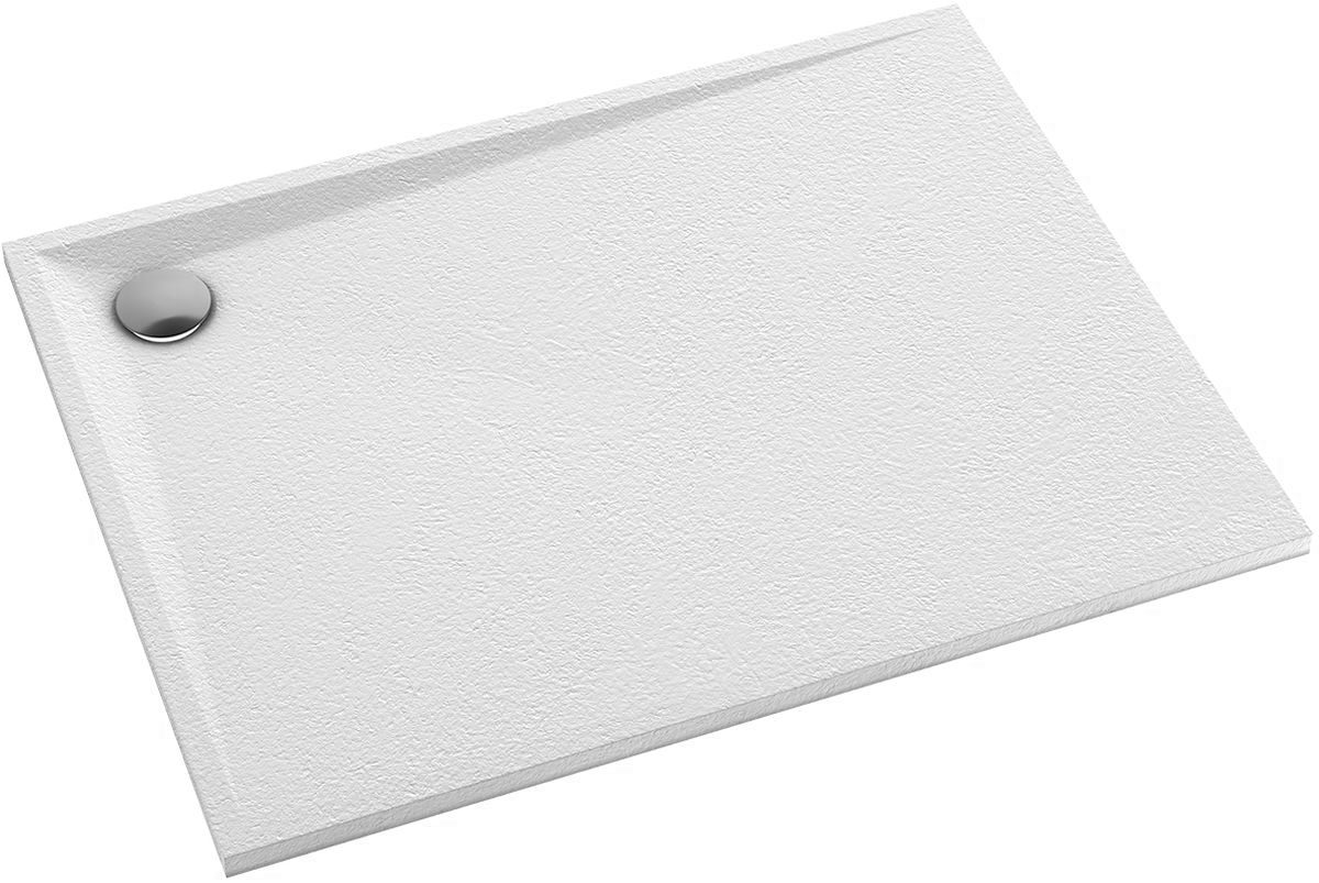 Omnires Stone Rechteckige Duschwanne 100x90 cm weiß STONE90/100BM