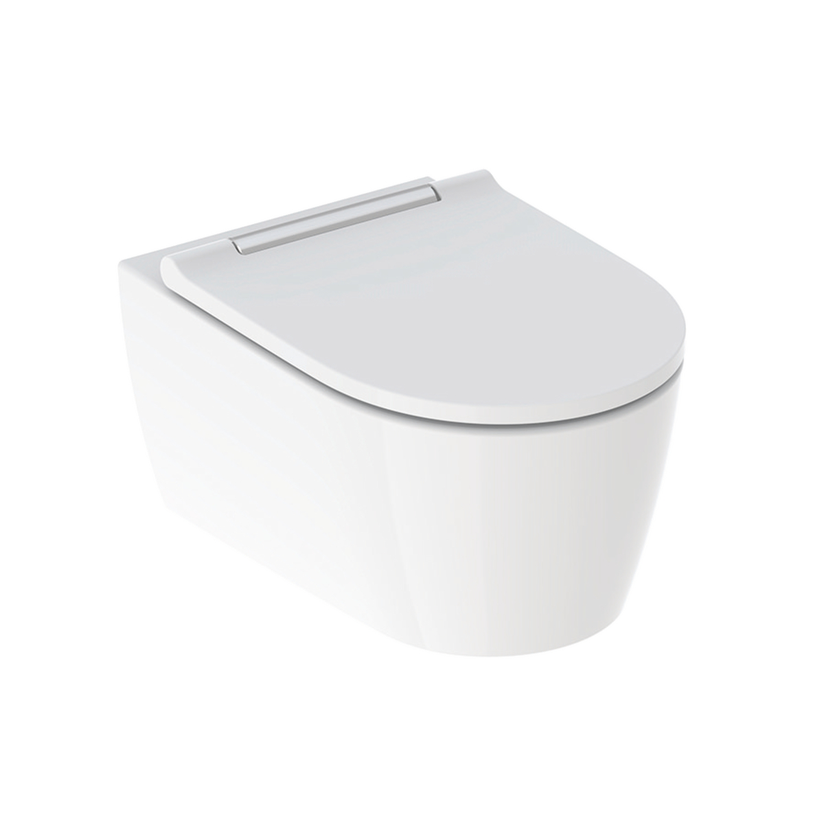 Geberit One WC-Becken mit Absenkautomatik-Sitz hängend Spülrandlos mit Wirbelspülung weiß Glanz 500.202.01.1