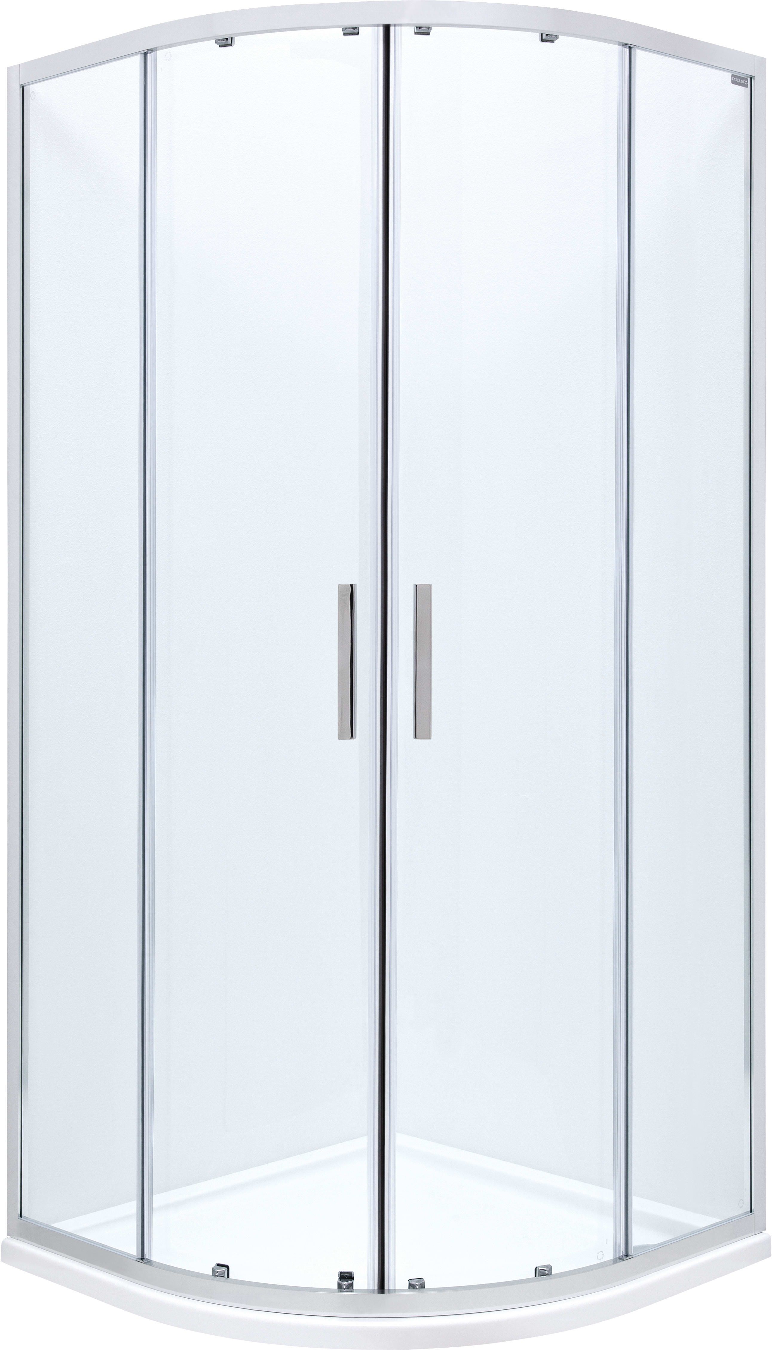 Roca Town-N Dusche 80x80 cm halbrund chrom Glanz/durchsichtiges Glas AMP2508012M
