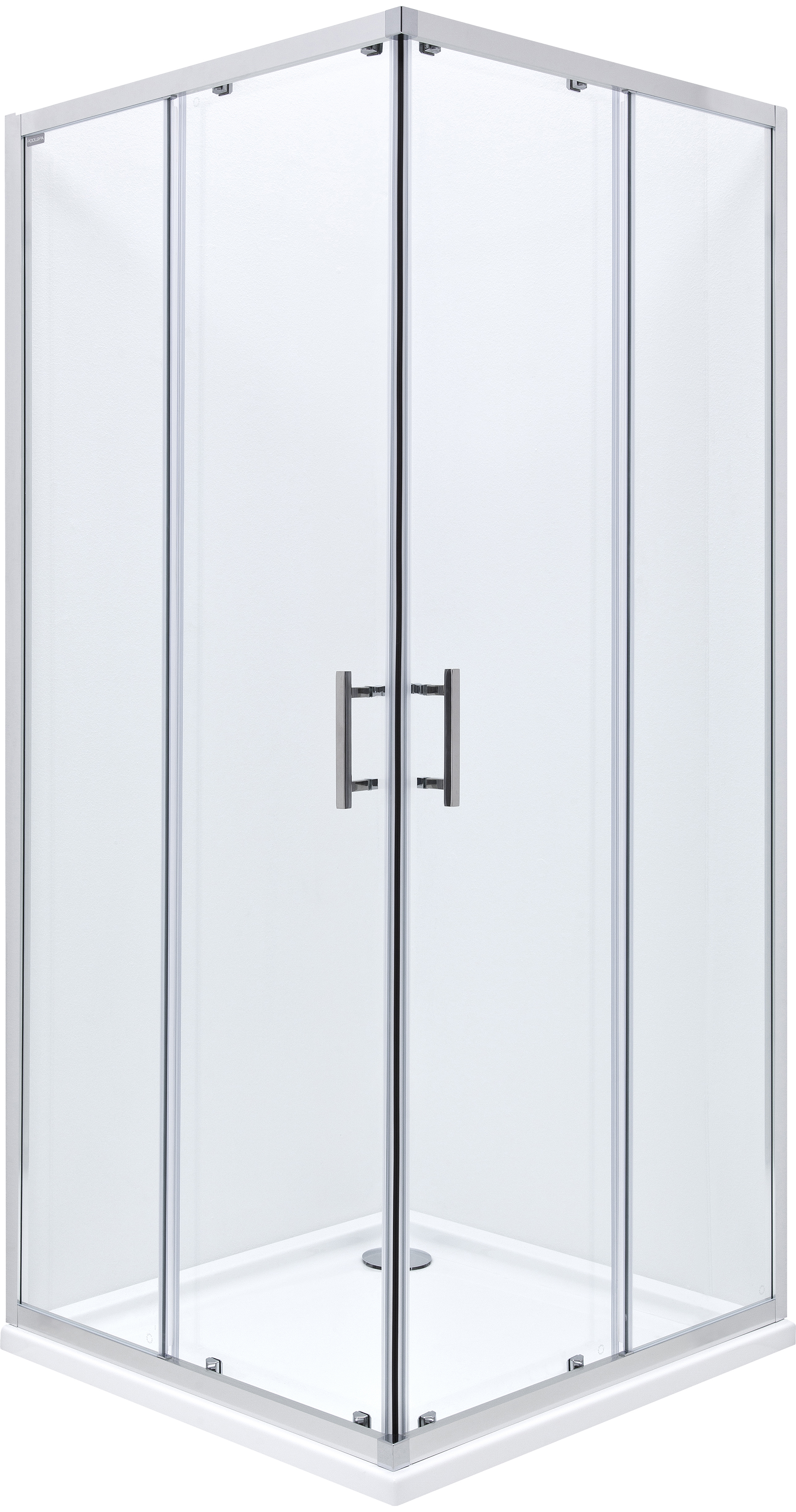 Roca Town-N Square Dusche 80x80 cm quadratisch chrom Glanz/durchsichtiges Glas AMP2608012M