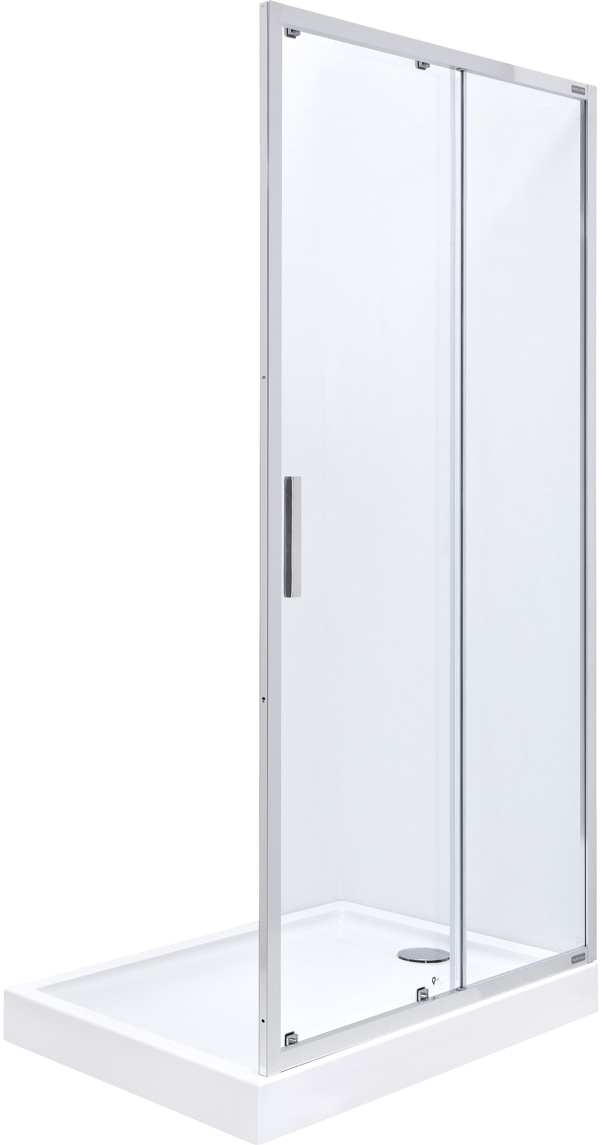 Roca Town-N Duschtüren 110 cm Schiebe- chrom Glanz/durchsichtiges Glas AMP2811012M