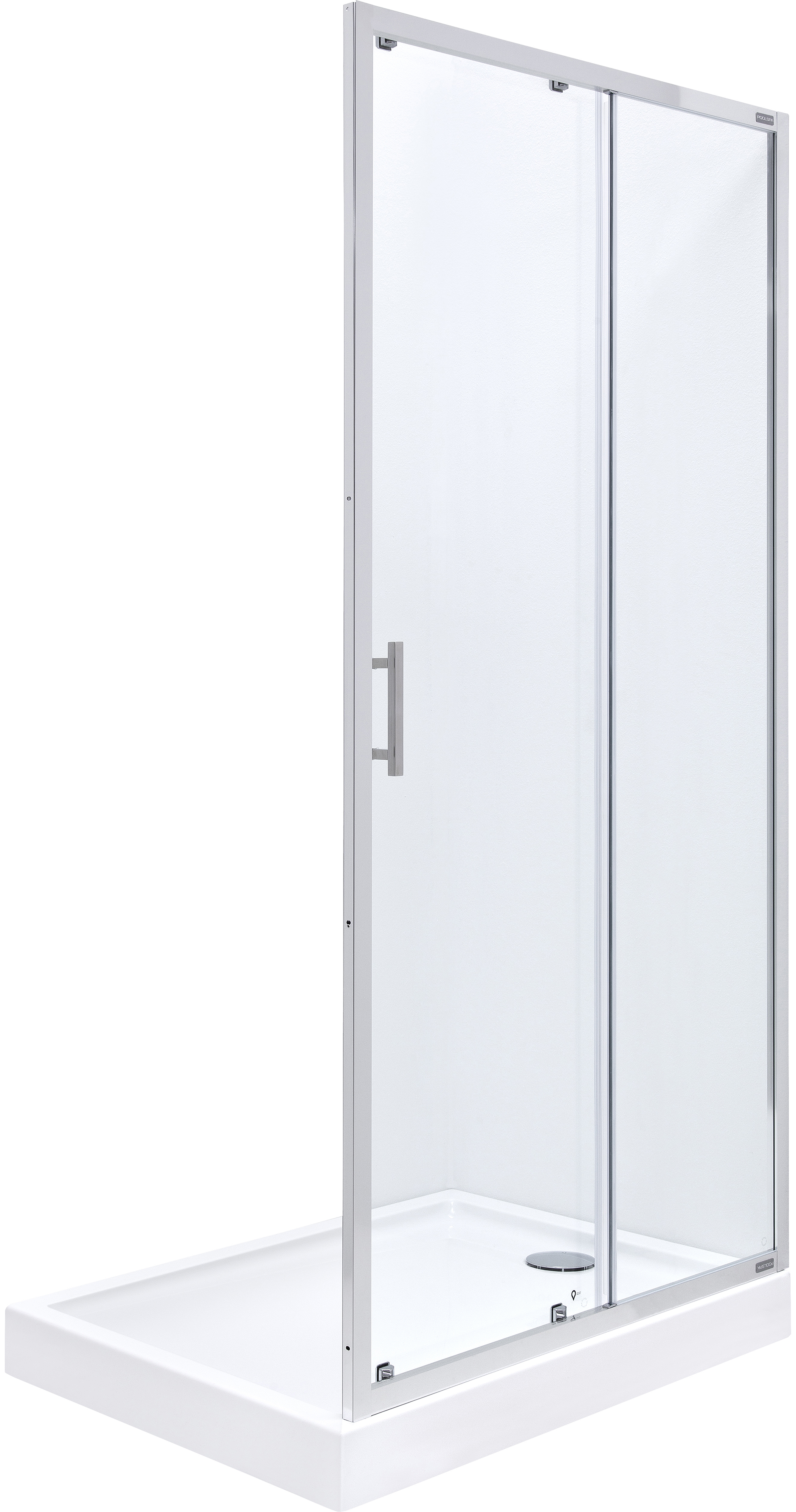 Roca Town-N Duschtüren 130 cm Schiebe- chrom Glanz/durchsichtiges Glas AMP2813012M