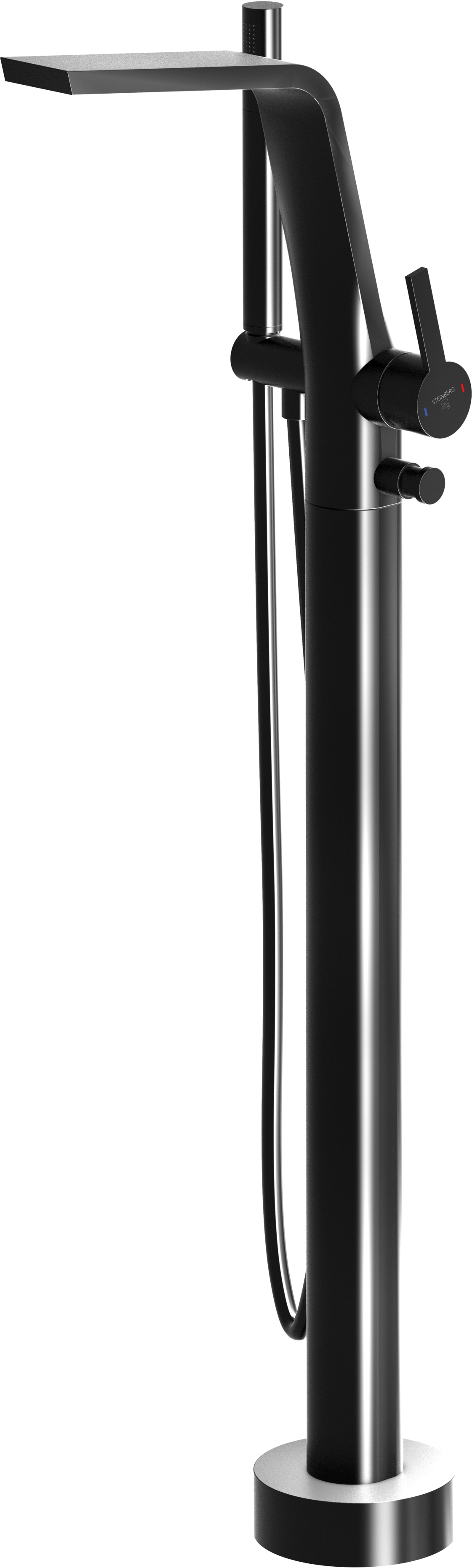 Steinberg 260 Badewannen- und Duscharmatur freistehend schwarz 2601162S