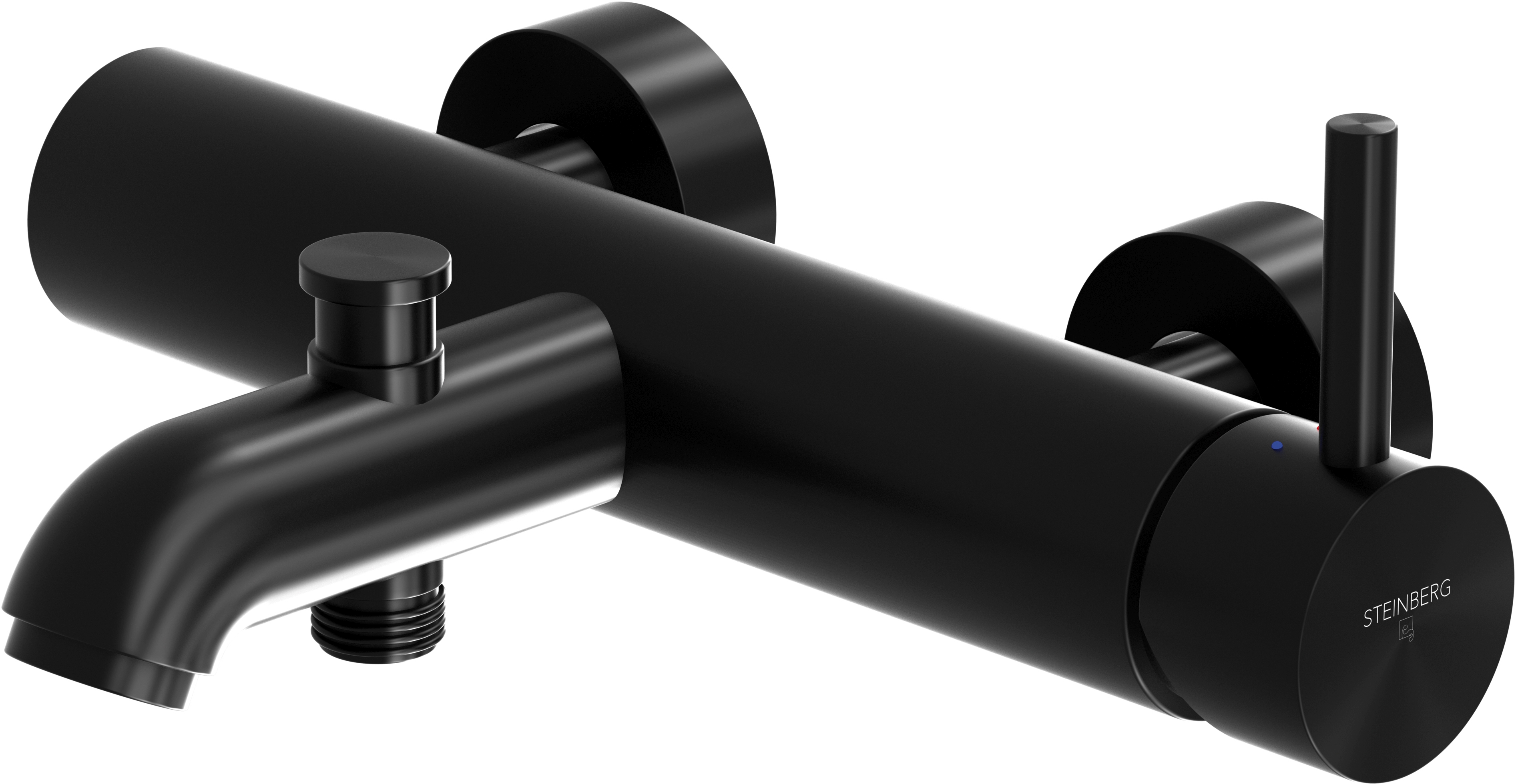 Steinberg 100 Badewannen- und Duscharmatur Wandmontage schwarz 1001100S