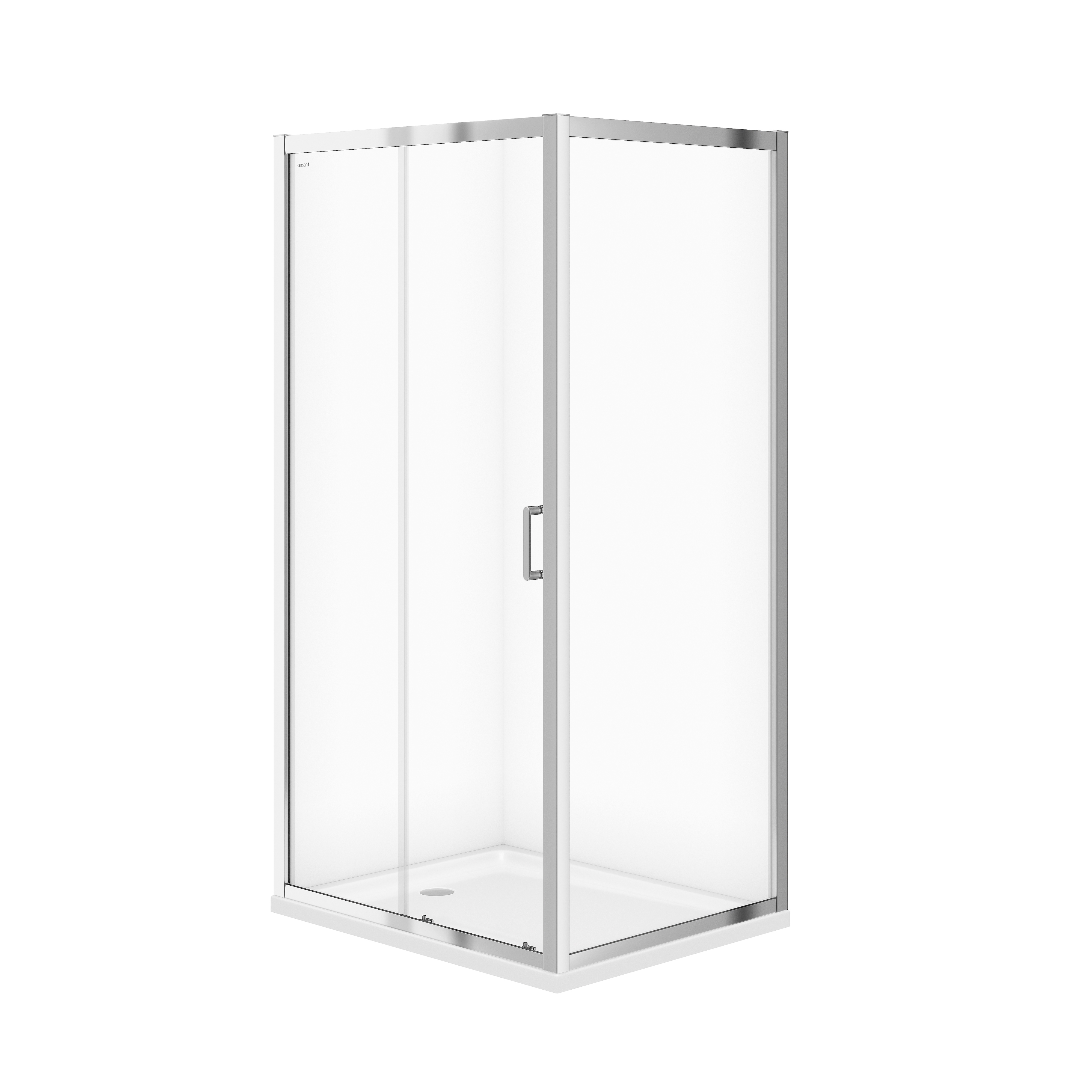 Cersanit Arteco Dusche 100x80 cm rechteckig chrom Glanz/durchsichtiges Glas S157-011
