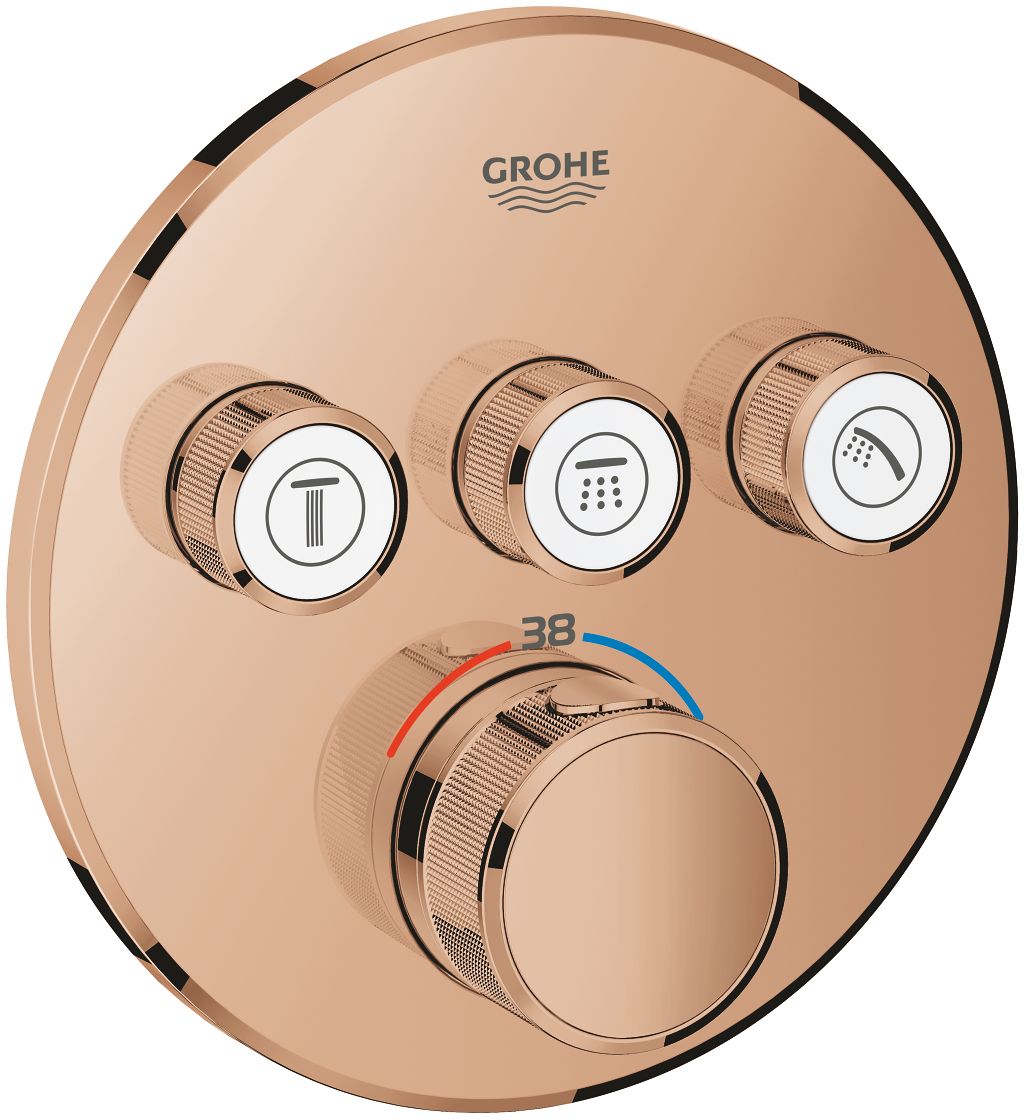 Grohe Grohtherm SmartControl Badewannen- und Duscharmatur Unterputz mit Thermostat Warm Sunset 29121DA0