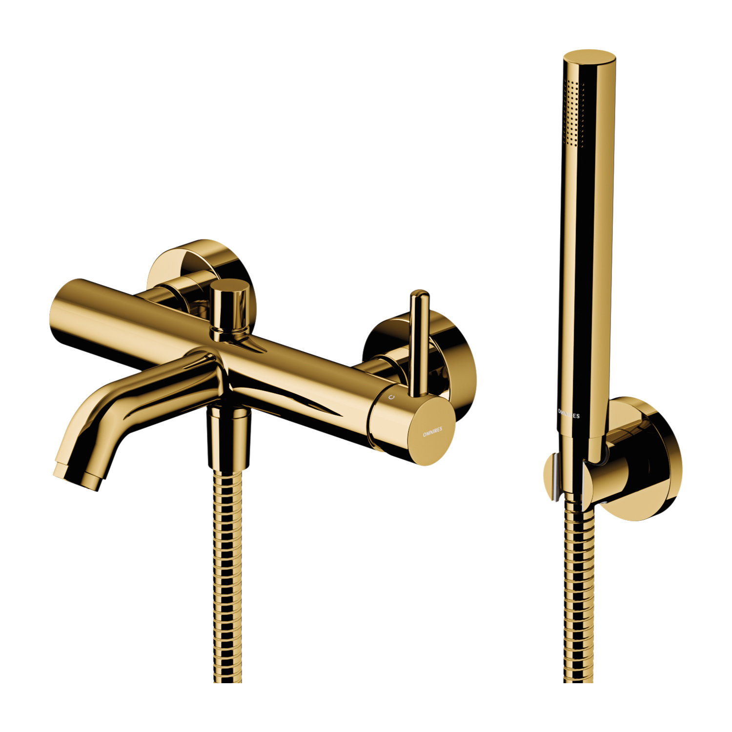 Omnires Y Badewannen- und Duschset Wandmontage gold Y1231GL