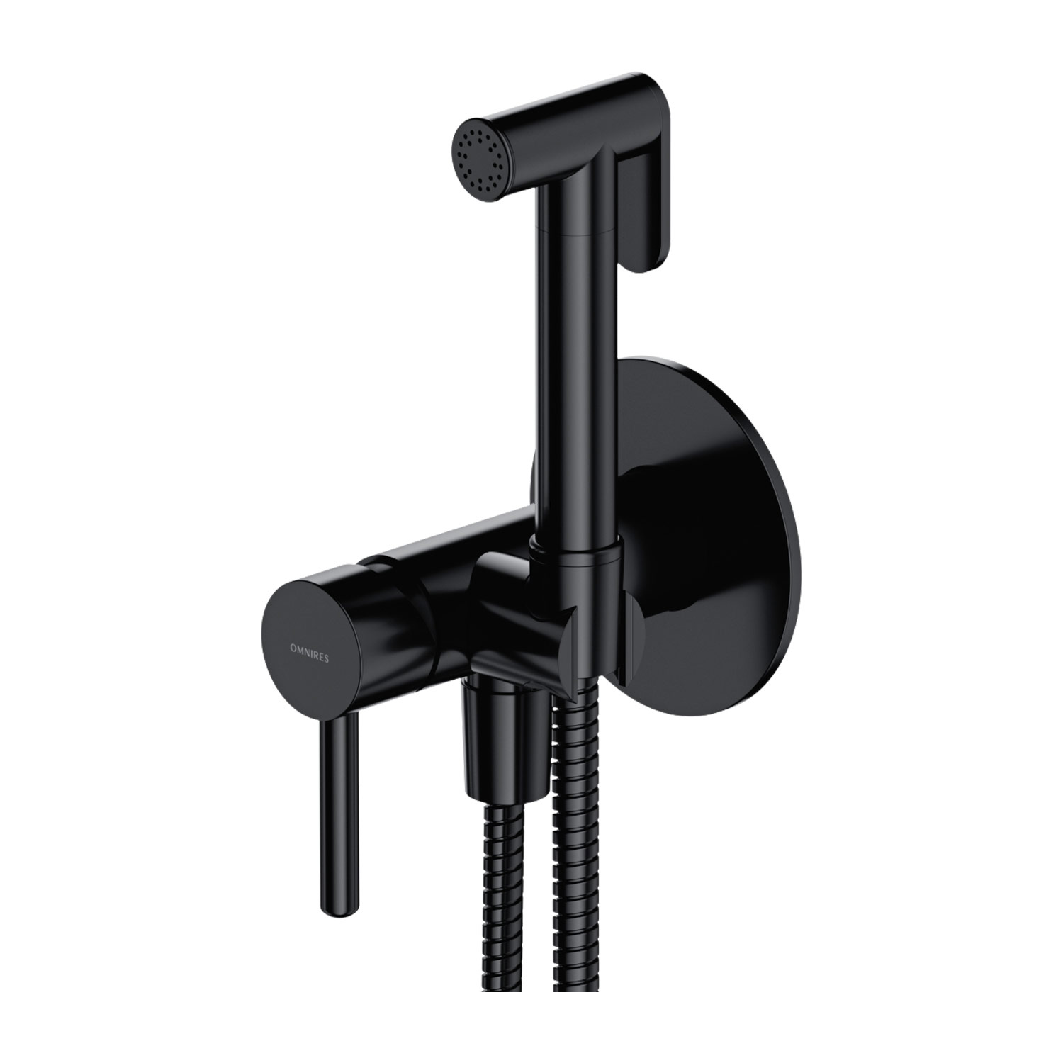 Omnires Y Bidet-Wasserhahn Unterputz schwarz SYSYBI2BL