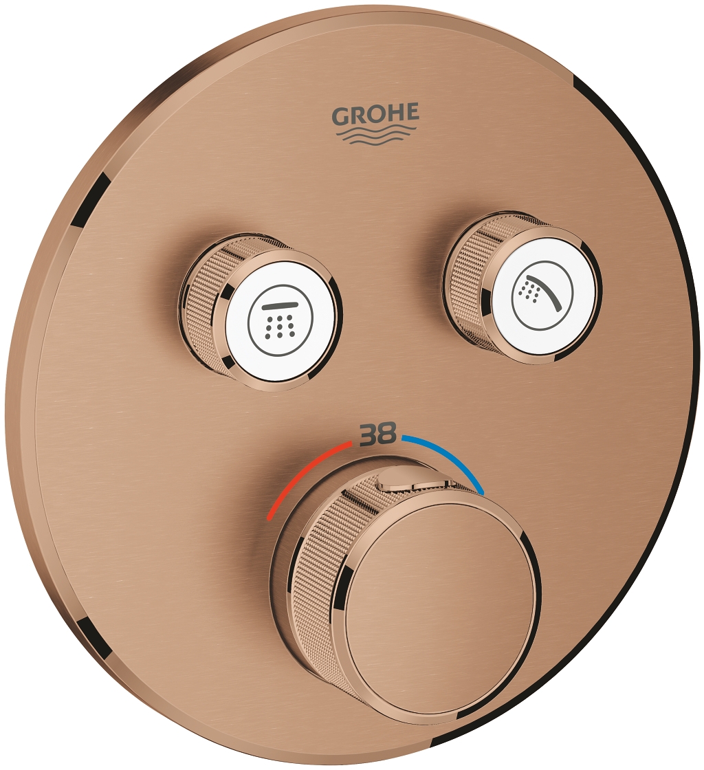 Grohe SmartControl Badewannen- und Duscharmatur Unterputz mit Thermostat Brushed Warm Sunset 29119DL0