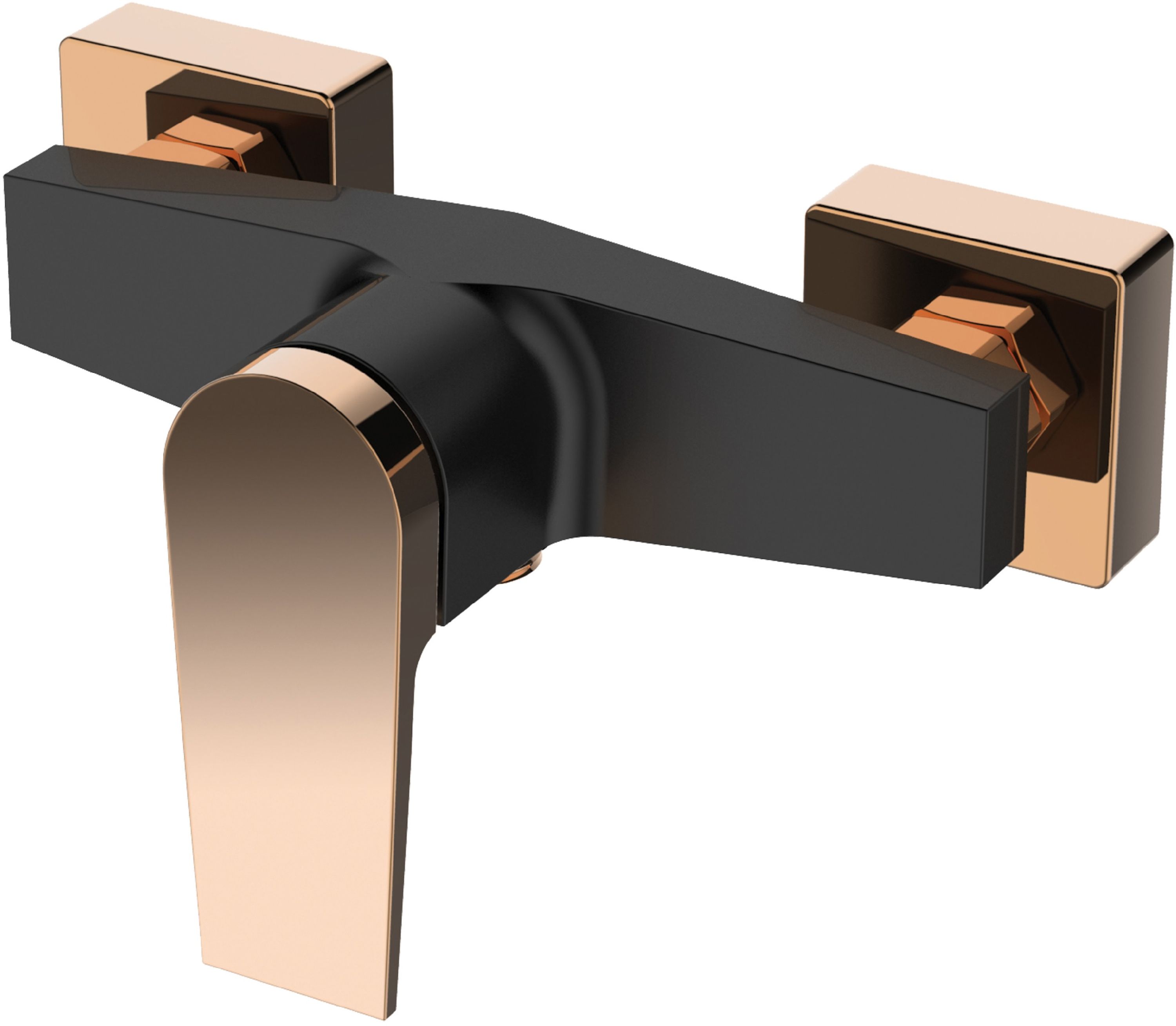 Invena Midnight duschbatterie Wand schwarz-gold BN-35-014