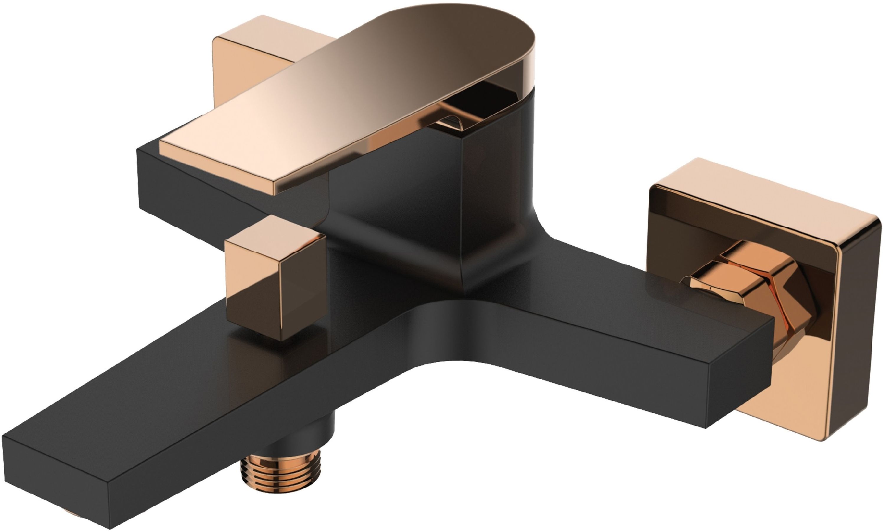 Invena Midnight badewannen- und duscharmatur Wand schwarz-gold BW-35-014