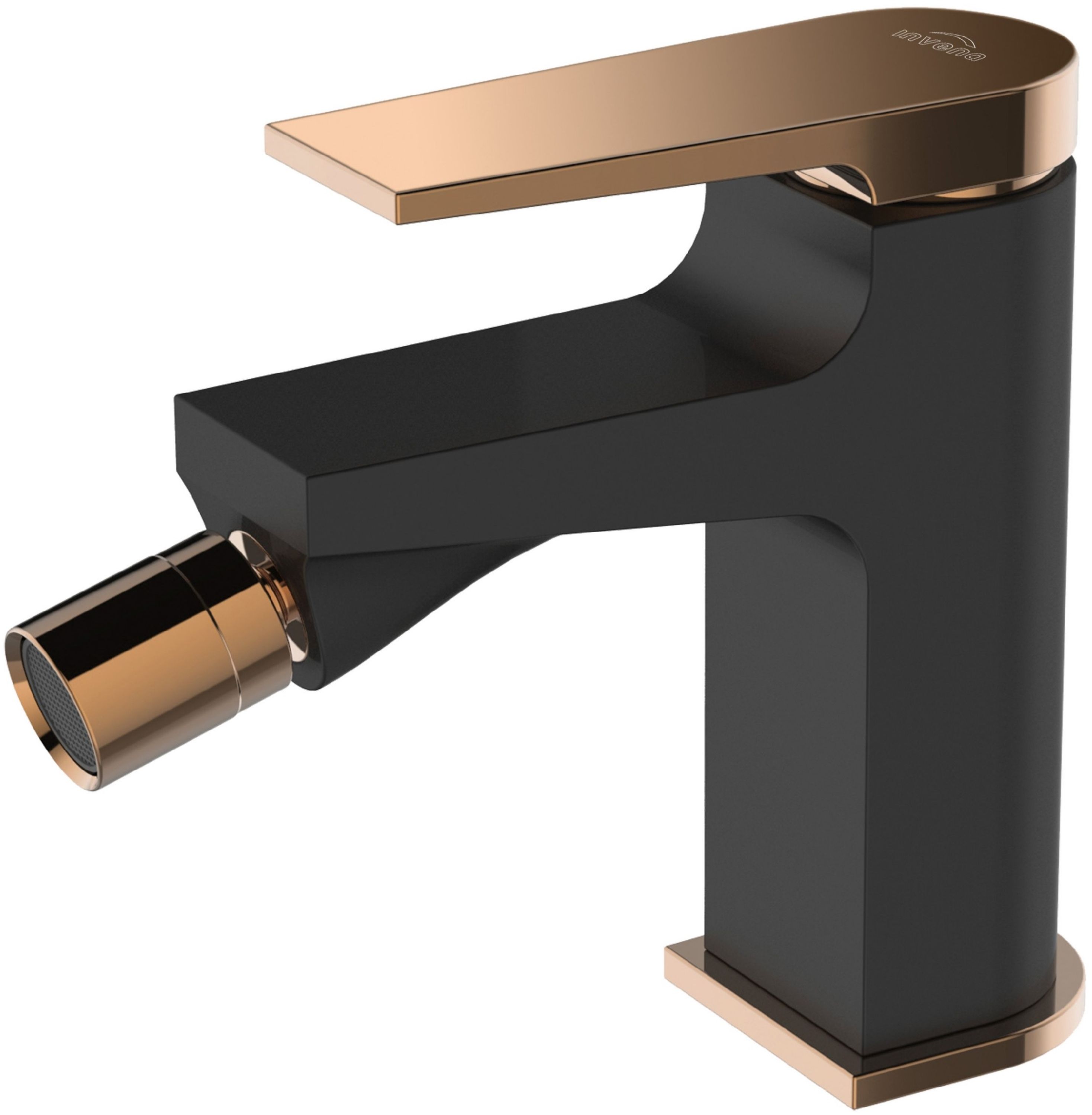 Invena Midnight bidet-wasserhahn stehend schwarz-gold BB-35-014
